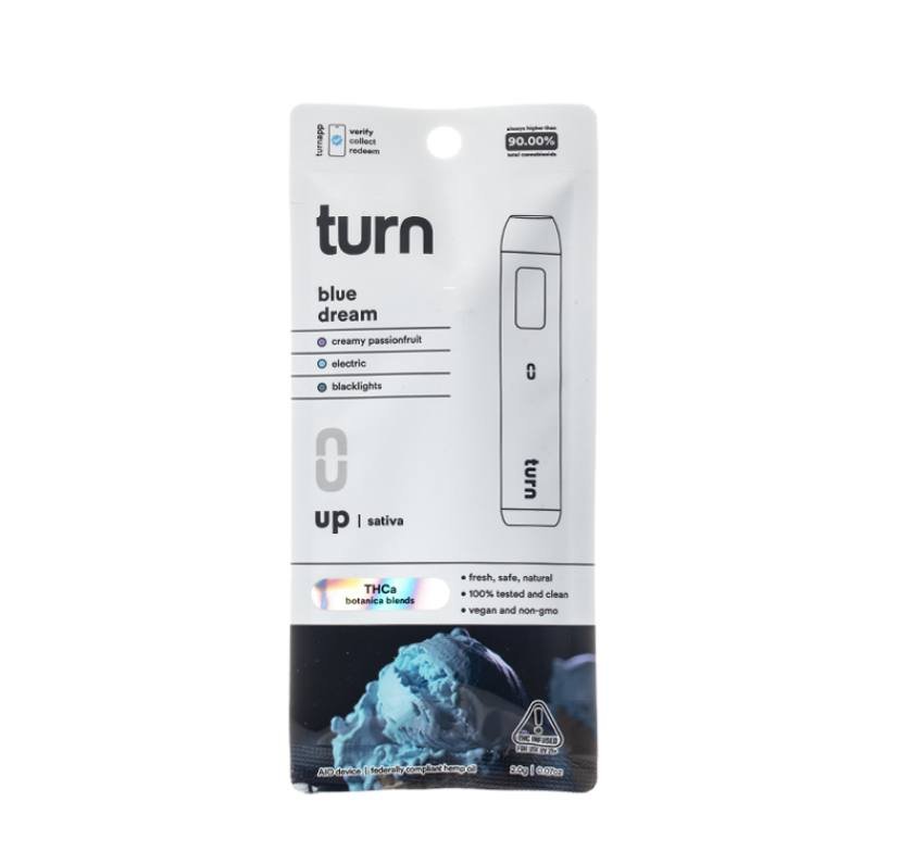TURN Botanica Blends 2G disposable, 2G THCA disposable, TURN Botanica Blends THCA vape,